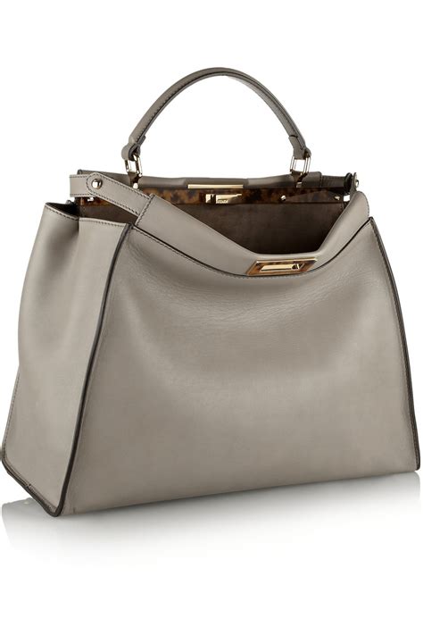 fendi leather tote bag|fendi peekaboo medium leather tote.